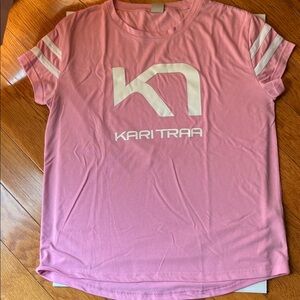Kari Traa Pink Tee with White Logo